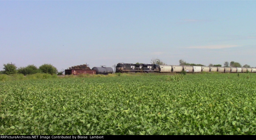 NS grain train tied down